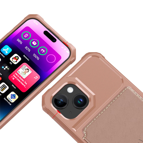 Elegant plånboksfodral i lyxigt PU-läder för iPhone 15 Plus