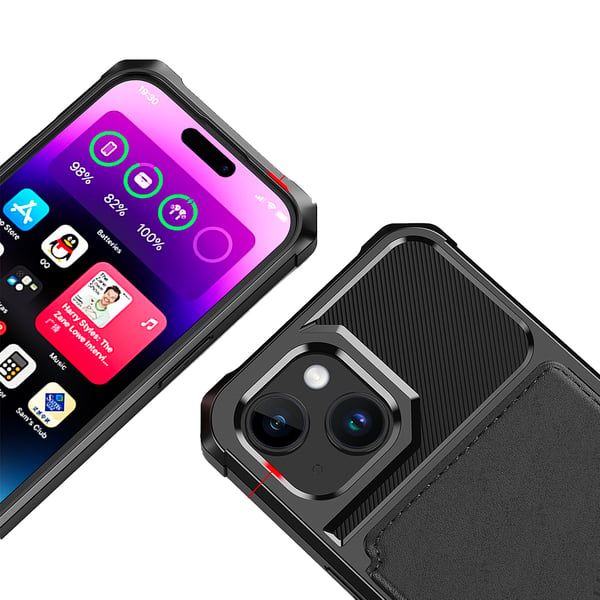 Elegant plånboksfodral i lyxigt PU-läder för iPhone 15