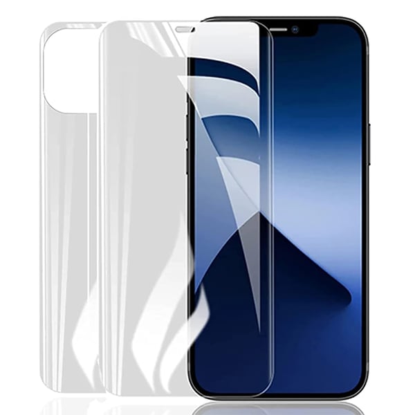 2-PACK iPhone 11 Hydrogel Skärmskydd Fram- & Baksida HD 0,2mm