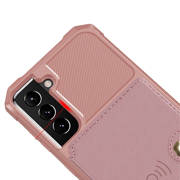 Samsung Galaxy S22 - Stilsäkert Skal med Korthållare
