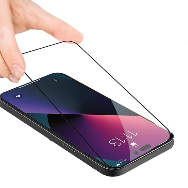 iPhone 16 Pro Skärmskydd 2.5D HD 0,3mm (Svart Ram)