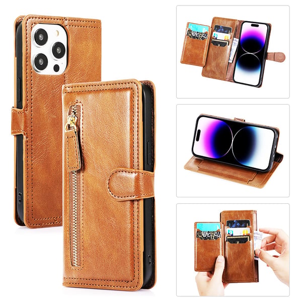 iPhone 15 Pro - Smart Plånboksfodral med Kort- & Sedelfack