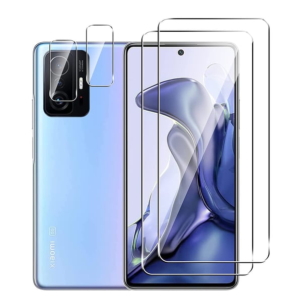 2-PACK Xiaomi 11T Pro Skärmskydd + Kameralinsskydd HD 0,3mm