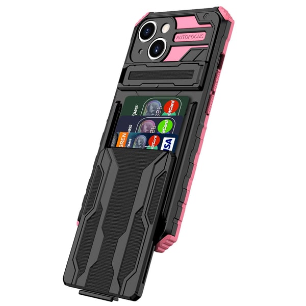 iPhone 14 Wallet Case - Funktionalitet och Militärklassat Skydd i Ett