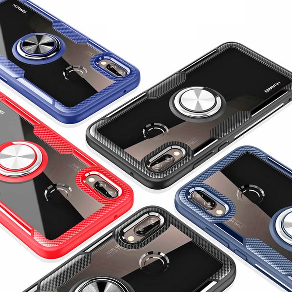 Genomt�nkt Leman Skal med Ringh�llare - Huawei P Smart 2019