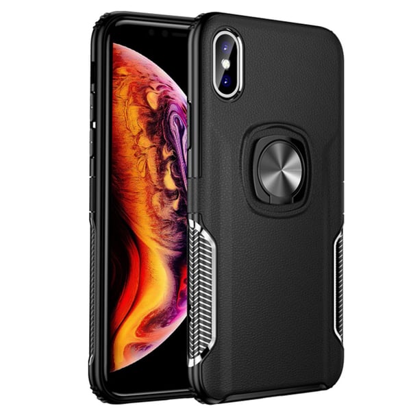 iPhone X/XS - Praktiskt Skal med Ringhållare (LEMAN)