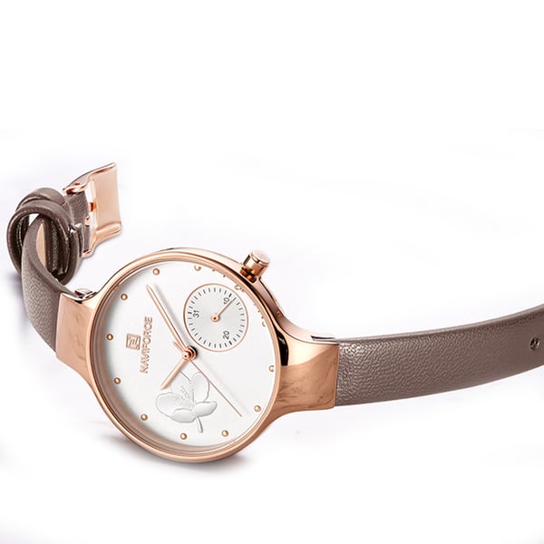 Elegant Damklocka Armband i Läder (NaviForce)