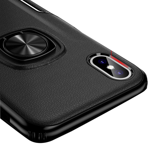 iPhone X/XS - Praktiskt Skal med Ringhållare (LEMAN)