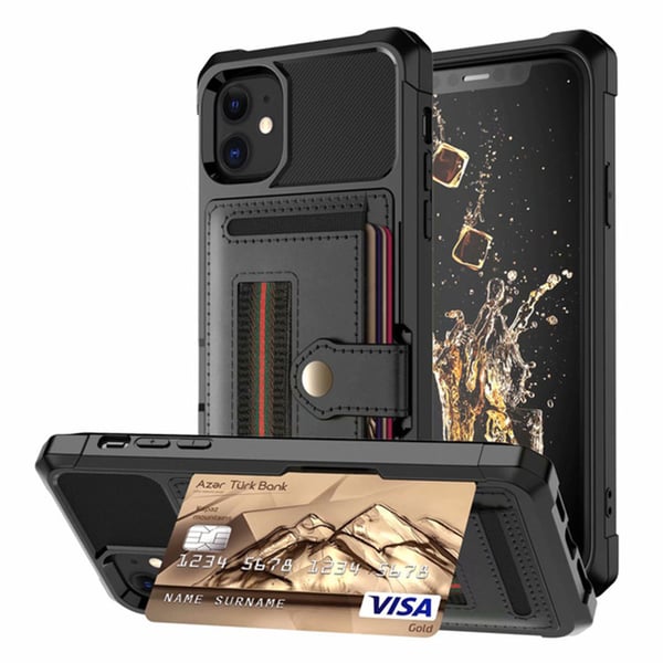 iPhone 11 - Effektfullt Skal med Kortfack