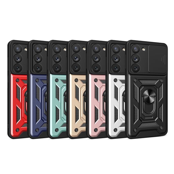Samsung Galaxy S22 - Skyddande Armor Skal med Ringhållare