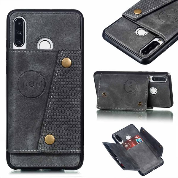Huawei P30 Lite - Praktiskt Retro Skal med Kortfack