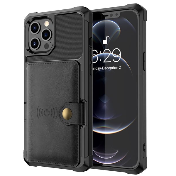 iPhone 12 Pro Max - Praktiskt Stilrent Skal med Korthållare