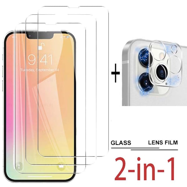3in1 iPhone 13 Pro Max Fram- & Baksida + Kameralinsskydd
