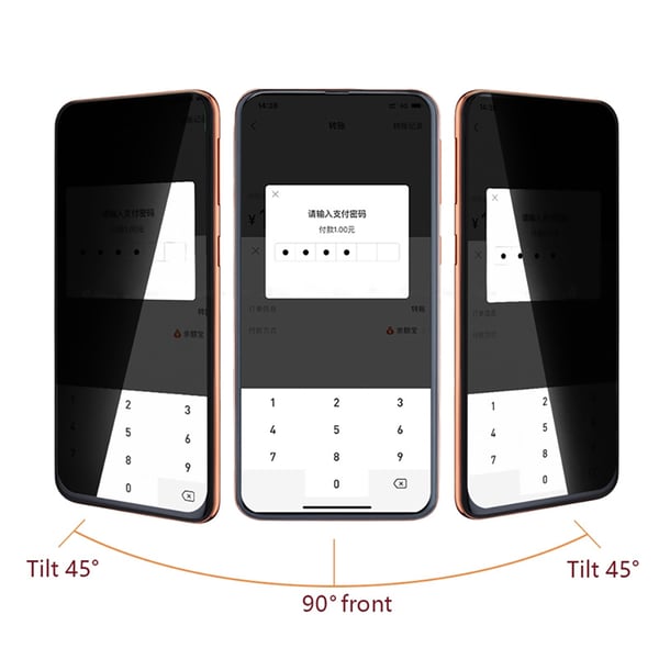 3-PACK Xiaomi Mi 11T Sk�rmskydd Anti-Spy HD 0,3mm