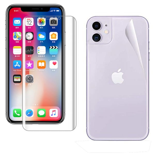 iPhone 11 Pro 2-PACK Skärmskydd Fram- & Baksida 9H Nano-Soft