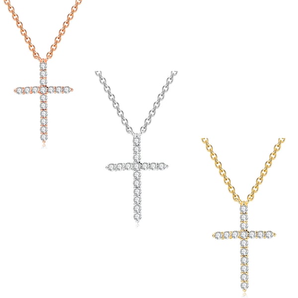 Elegant Stilsäkert Kors Halsband Hög Kvalitet