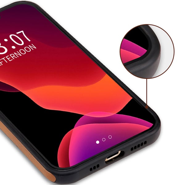 iPhone 15 Kortfodral i PU-läder - Slimmat & Stilrent Skal