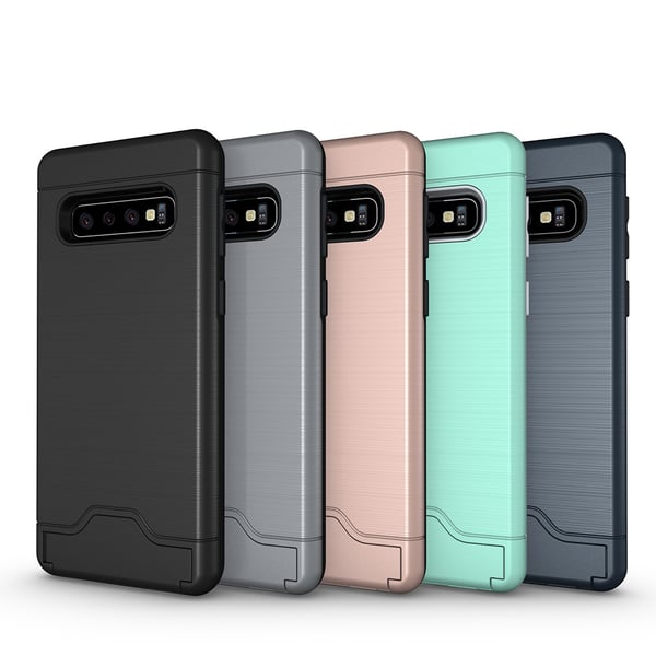 Samsung Galaxy S10 Plus - Skyddande Jensen Skal med Kortfack