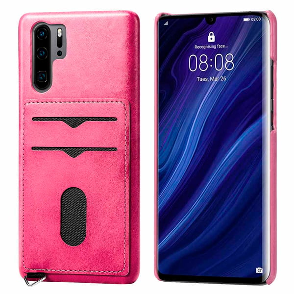 Huawei P30 Pro - Praktiskt Skal med Kortfack (LEMAN)