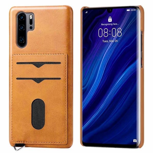 Huawei P30 Pro - Praktiskt Skal med Kortfack (LEMAN)