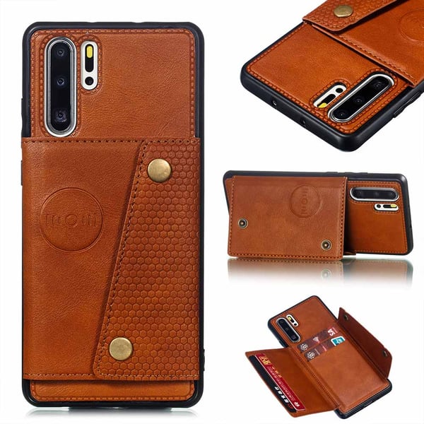Huawei P30 Pro - Effektfullt Retro Skal med Kortfack