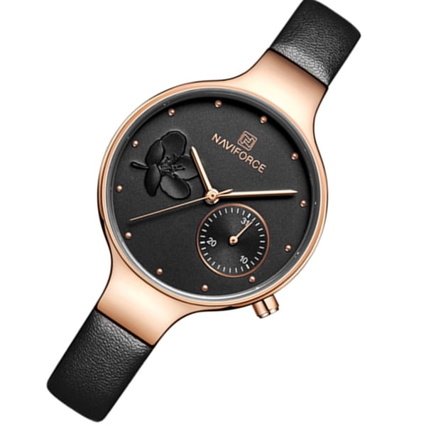 Elegant Damklocka Armband i Läder (NaviForce)