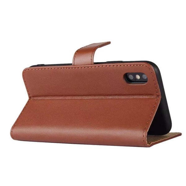 iPhone XS Max - Stilrent Plånboksfodral i Läder från TOMKAS