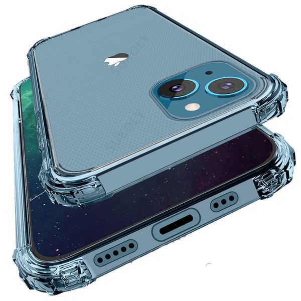 iPhone 13 - 1 Set Stötdämpande Silikonskal med Skärmskydd