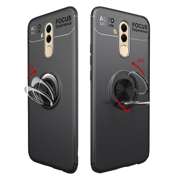 Stilsäkert Skal Auto Focus med Ringhållare - Huawei Mate 20 Lite
