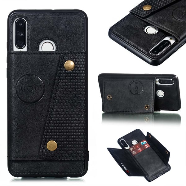Huawei P30 Lite - Praktiskt Retro Skal med Kortfack