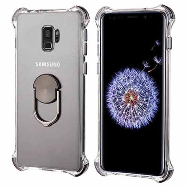 Samsung Galaxy S9 - Skyddande Silikonskal med Ringhållare