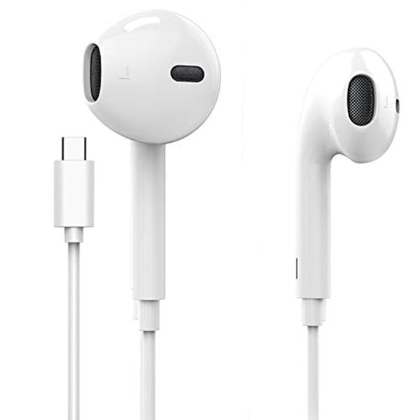 Type-C In-Ear Hörlurar Volym Kontroll Inbyggd Mikrofon