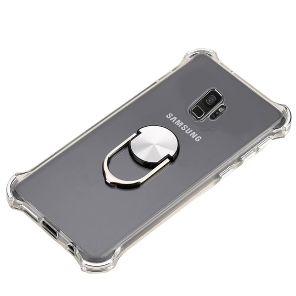 Samsung Galaxy S9 - Skyddande Silikonskal med Ringhållare