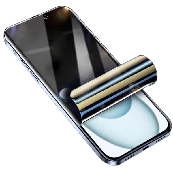 iPhone 15 Plus Hydrogel Skärmskydd med Sekretesskydd
