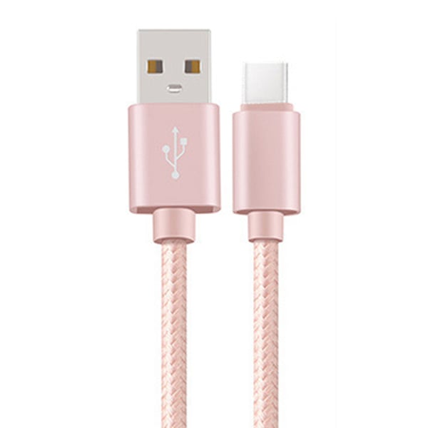 200cm USB-C/Type-C Snabbladdningskabel Från Leman (SLITSTARK)