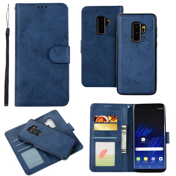 Samsung Galaxy S9Plus - Silk-Touch Fodral med Plånbok och Skal