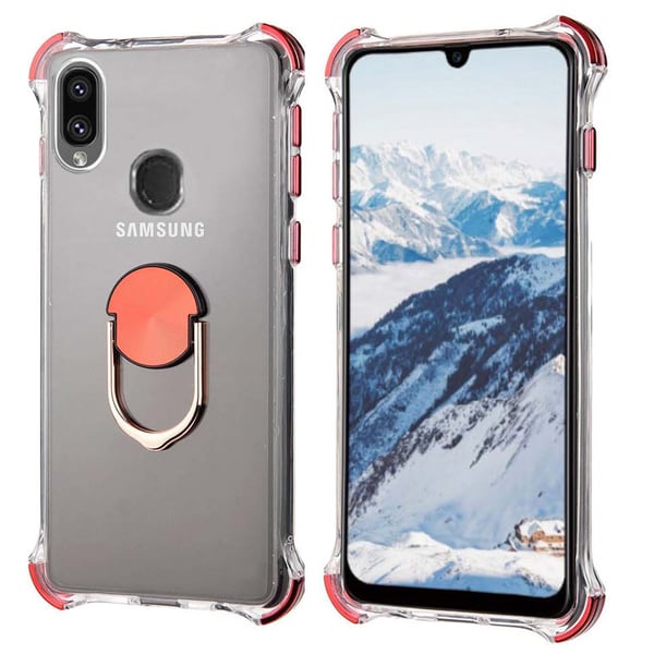 Samsung Galaxy A40 - Praktiskt Skyddande Silikonskal Ringhållare