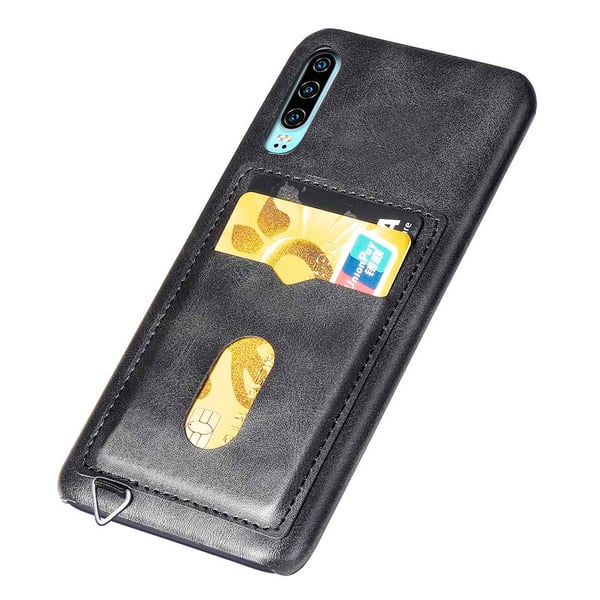 Huawei P30 - Praktiskt Skal med Kortfack (LEMAN)