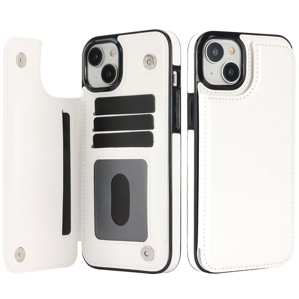 Iphone 15 - Läder Fodral med 3-kortfack