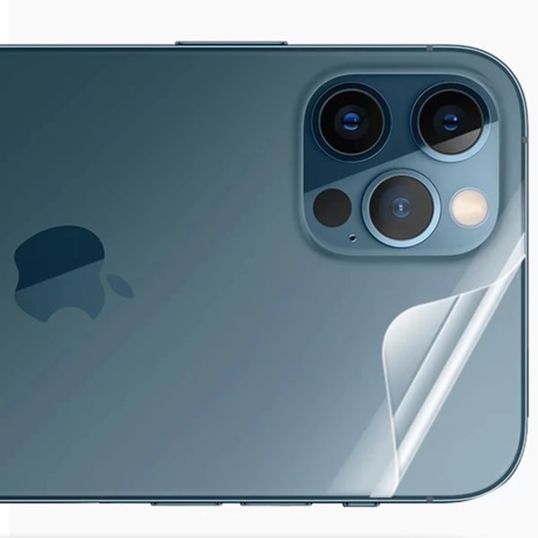 3-PACK iPhone 13 Pro Max Baksida Hydrogel Skärmskydd 0,3mm