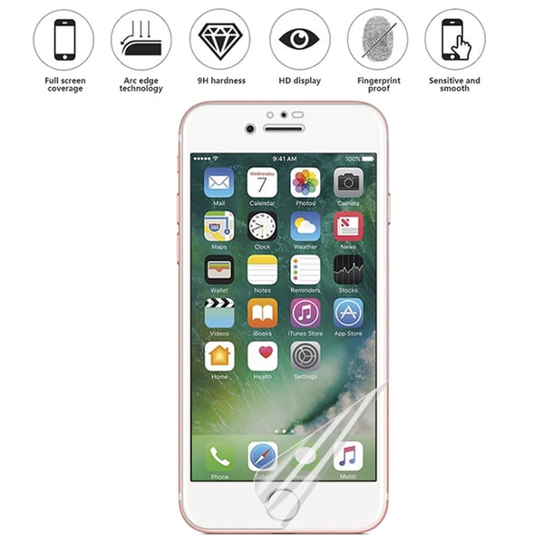 iPhone 8 3-PACK Skärmskydd 9H 0,2mm Nano-Soft HD-Clear