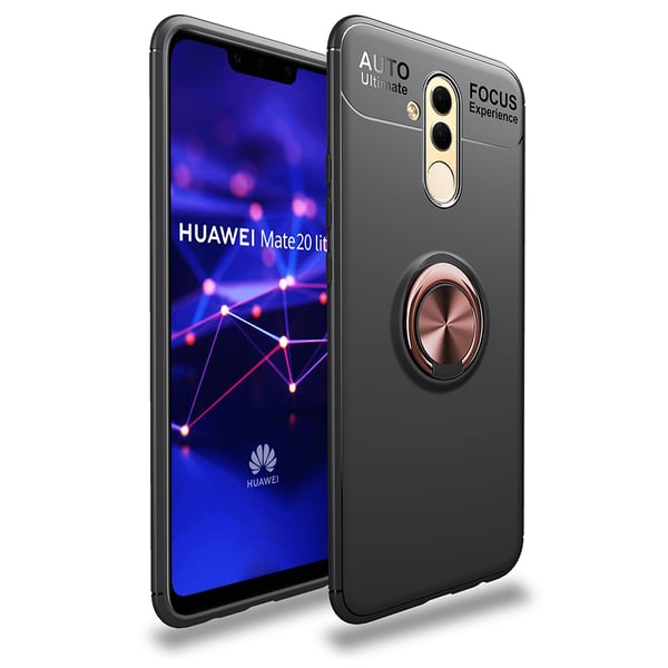 Stilsäkert Skal Auto Focus med Ringhållare - Huawei Mate 20 Lite