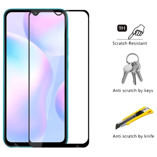Heltäckande Härdat Glas 2.5D Skärmskydd Redmi 10C (2-pack)
