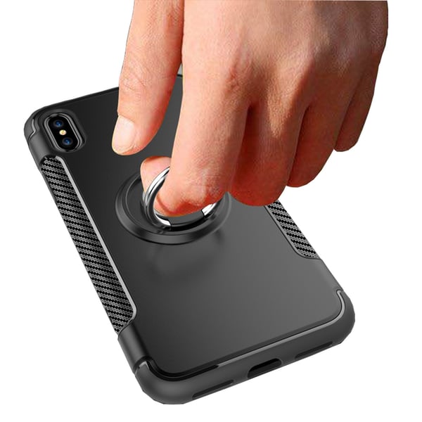iPhone XR - HYBRID-Skal med Ringhållare från FLOVEME