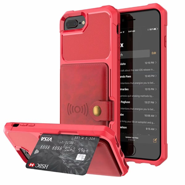 iPhone 8 Plus - Praktiskt Skal med Kortfack