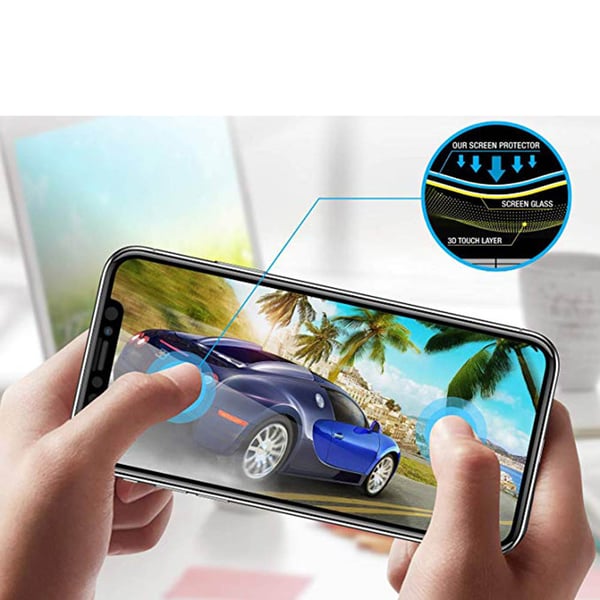 iPhone X/XS 2-PACK FullCover Anti-Spy Skärmskydd 9H