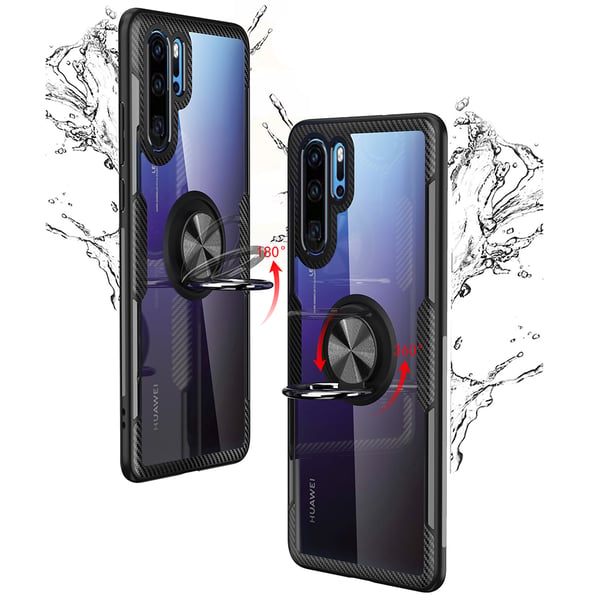 Praktiskt Stilsäkert LEMAN Skal med Ringhållare - Huawei P30 Pro