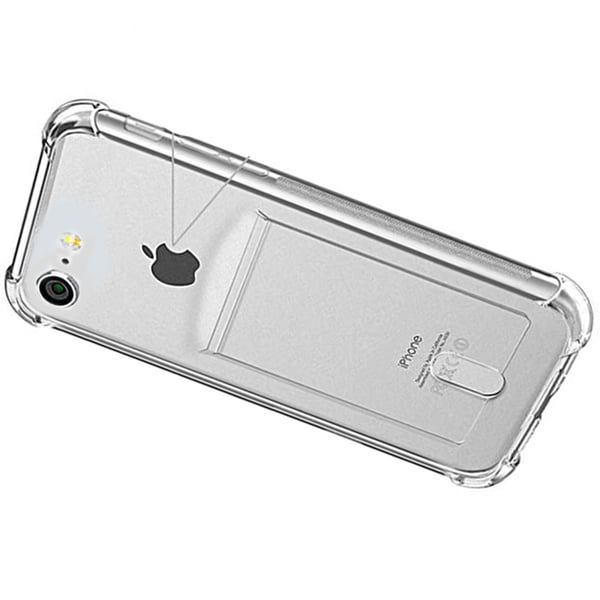 iPhone 16E - Stötsäkert Silikonskal med Kortfack