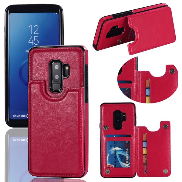 Läderskal med Plånbok/Kortfack till Samsung Galaxy S9+
