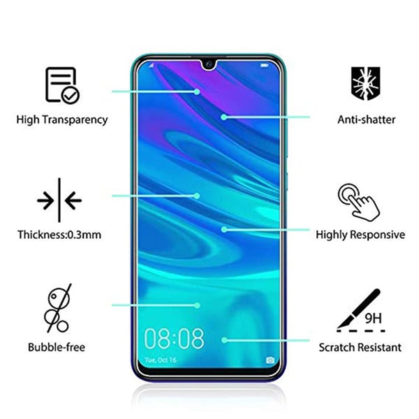 2-PACK Huawei P Smart 2019 Standard Skärmskydd HD 0,3mm